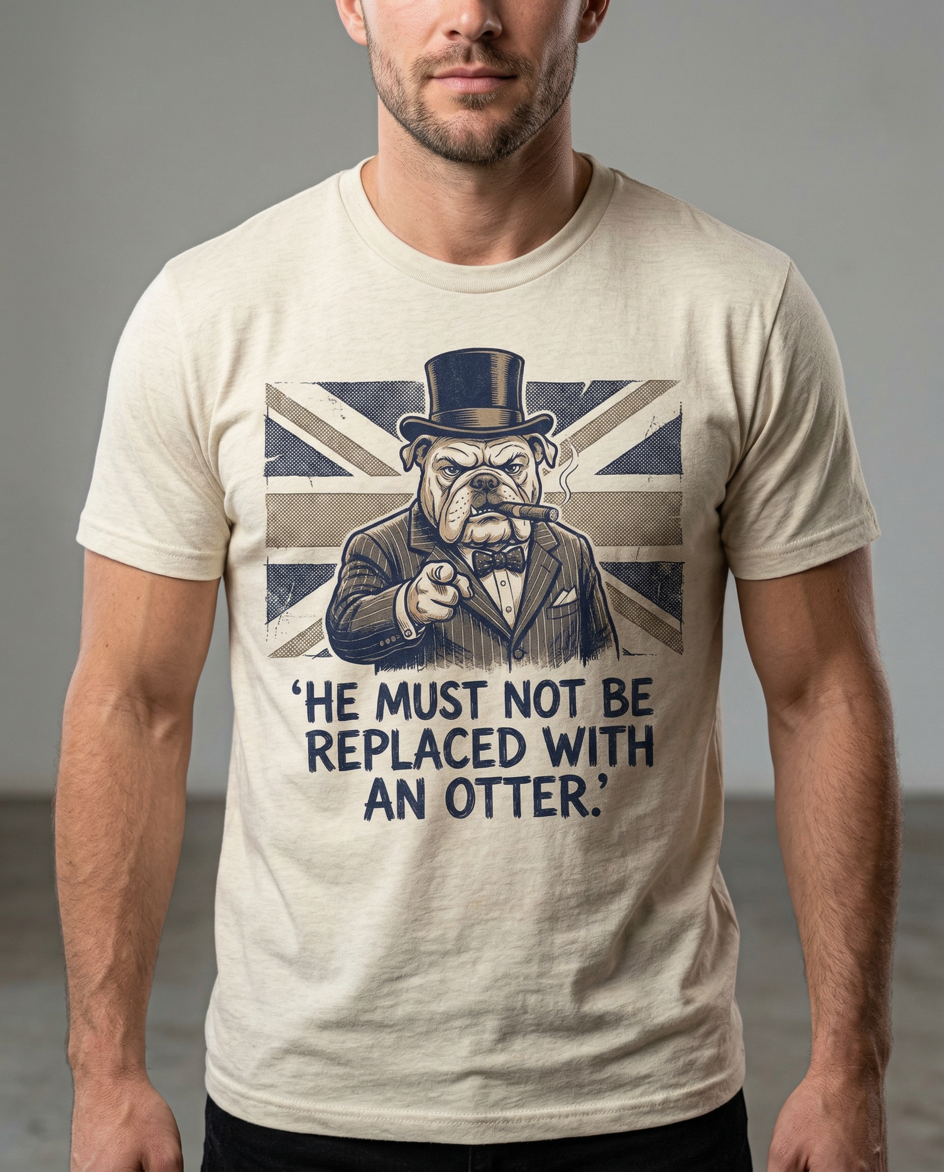 BULLDOG UNION shirt shown on a male model