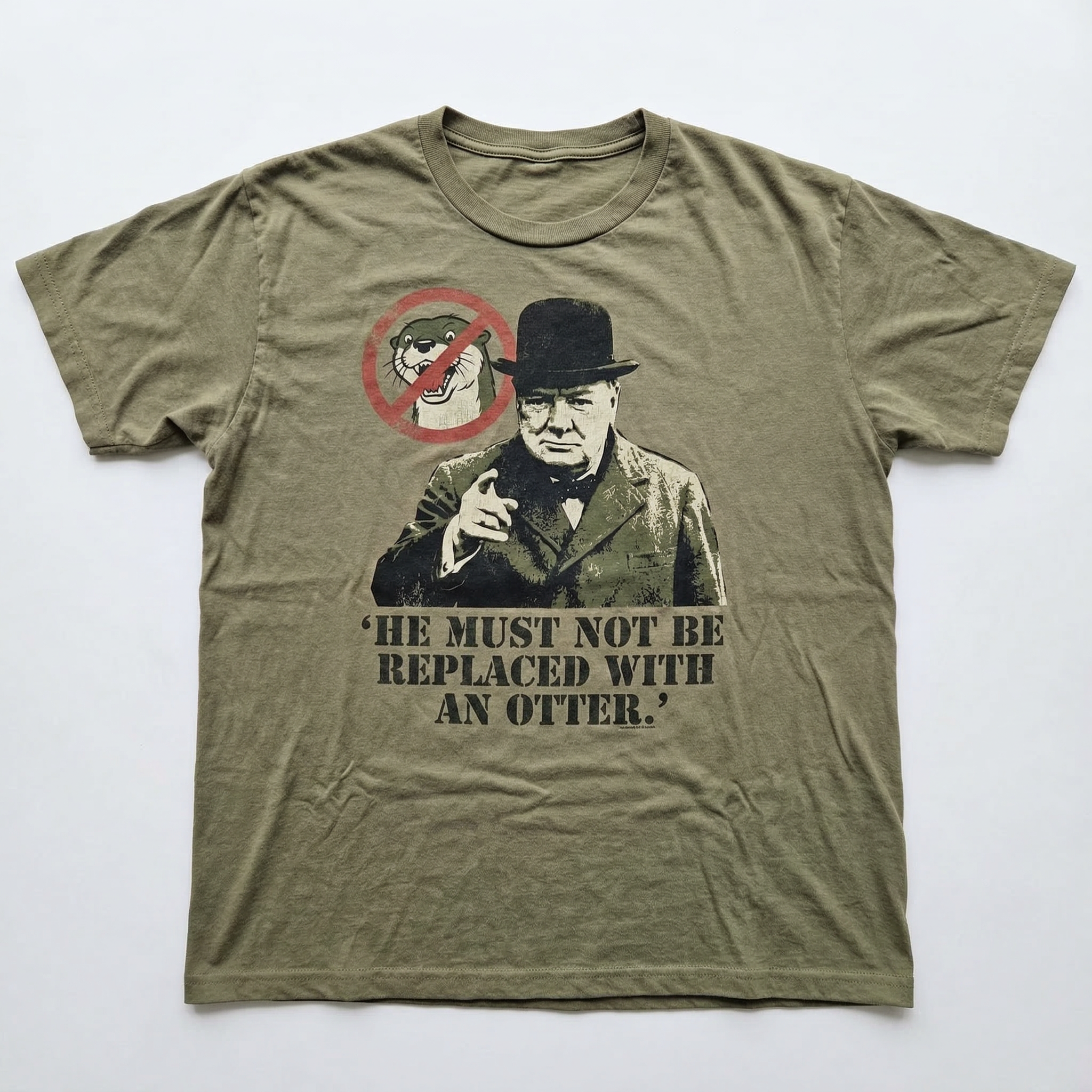 NO OTTER ORDER shirt shown flat for purchase