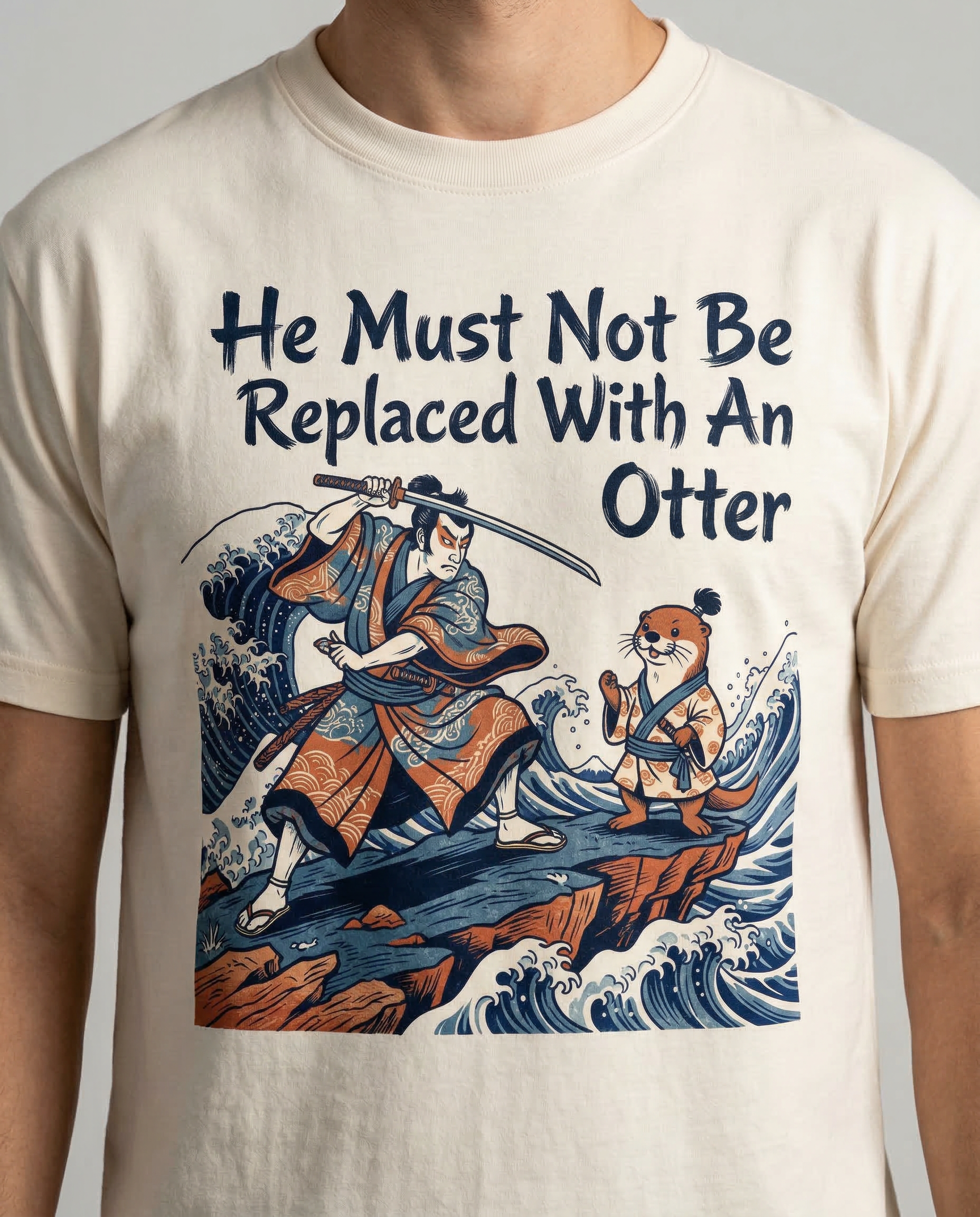 OTTER UKIYO STANDOFF shirt shown on a male model